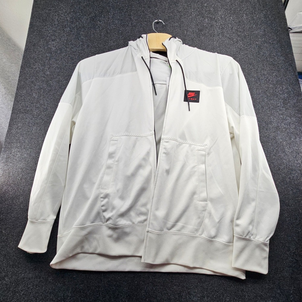 Nike Air Max‎ Mens Full Zip Hoodie White FV5443-100 XXL NWT